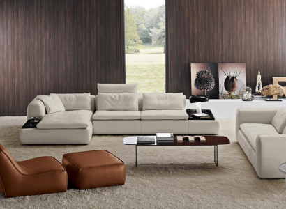 Design Sofa L Form Polster Couch Wohnzimmer Ecksofa Leder Luxus Möbel